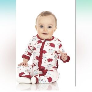 KicKee Pants Print Classic Ruffle Coverall with Zipper